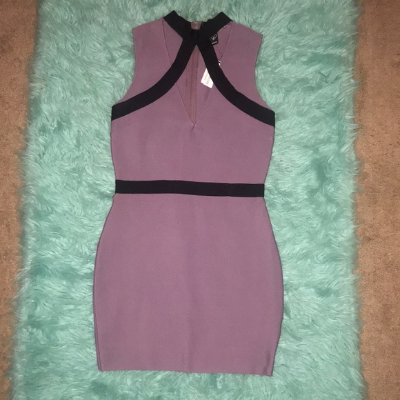 NWT Windsor plum & black mini dress | size L